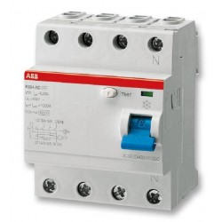 Thermal Magnetic Circuit Breaker  Residual Current  63 A  4 Pole  DIN Rail