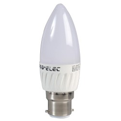 Pro Elec (PEL00341) LED Light Bulb, Frosted Candle, B22, Warm White