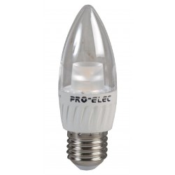 Pro Elec (PEL00069) LED Light Bulb, Candle, E27 / ES, Daylight White