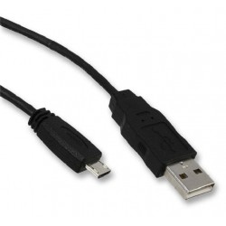 USB Cable  1.5m  USB to Micro USB  Shielded I/O  Black  68784-0002  Molex