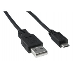 USB Cable  1m  USB to Micro USB   Black  3025030-03  Qualtek