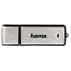 Hama (055617) 8GB Fancy USB 2.0 Flash Drive - 10 MB/s, Black/Silver