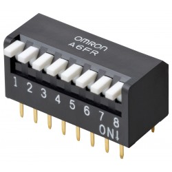 Omron (A6FR-3104) DIP / SIP Switch, Through Hole, SPST-NO, 24 V, 25 mA