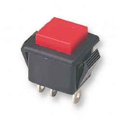 Apem (1415NC RED) Pushbutton Switch, 1400N, SPDT, Momentary