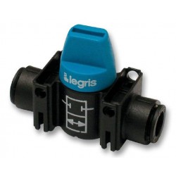 Legris (7910 10 00) Valve, Mini-Ball, 7910 Series, 2/2, Push-In, 10mm OD