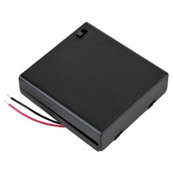 Multicomp Pro (MP000377) Battery Box, Switched, Wired, 4 x AA