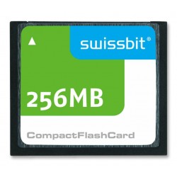Swissbit (SFCF0256H1BK1MT-I-MS-553-SMA) Flash Memory Card, 256 MB