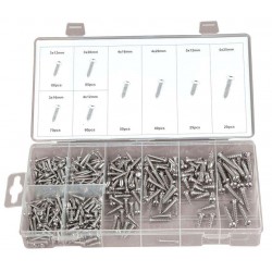 Duratool: Self Tapping Screw Set - Stainless Steel - 8 Sizes - 410 Pcs - D01884