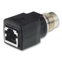Harting (21 03 381 2401) Connector Adapter, M12, 4 Ways, Receptacle, RJ45