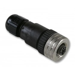Molex (8A4000-325) Sensor Connector, M12, Female, 4 Positions, Screw Socket