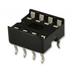 3M (4808-3004-CP) IC & Component Socket, 8 Contacts, DIP Socket