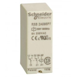 Schnieder  General Purpose Relay  RSB Series  Interface  DPDT  230 VAC  8 A