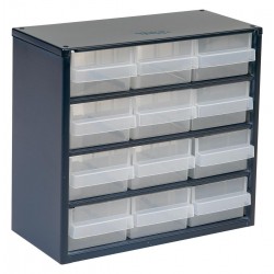 Raaco (2543389) Storage Cabinet, 12 Drawer, Steel