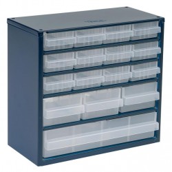 Raaco (137560) Storage Cabinet, 16 Drawer, Steel