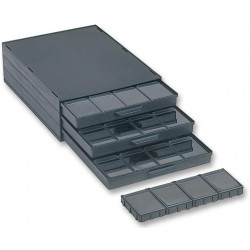 Licefa (A1-4 ESD 16) Storage Cabinet, 3 Drawer, Black, ESD, Plastic