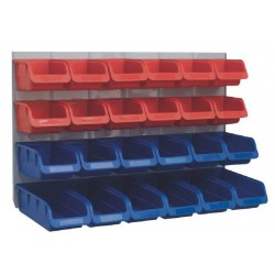 Duratool (D01971) Wall Mounted Storage Set with Bins 