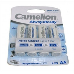 CAMELION NH-AA2100ARBP4 (MEC) AA=Size Battery NiMH 2A1 Priced Per 4/Pack