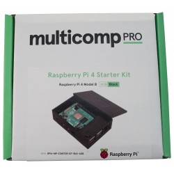 Multicomp Pro RPI4-MP-STARTER KIT-BLK-4GB Raspberry Pi 4B Starter Kit, 4GB, Black