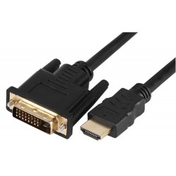 Pro Signal (PSG91376) HDMI Plug  DVI-D Plug  1.8m  Black