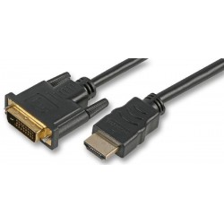 Pro Signal (PSG90893) Copied HDMI Male to DVI-D Male Lead  0.5m Black