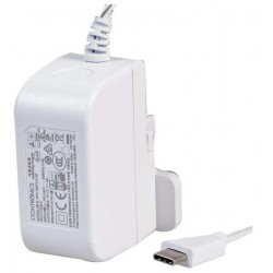 Raspberry Pi 4 Model B PSU  USB-C  5.1V  3A  UK/EU Plugs  White