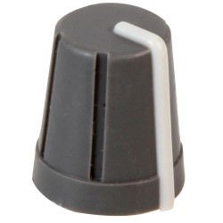 Multicomp Pro (CR-R4-5) Knob  D Shaft  6 mm  Rubber with Plastic Insert