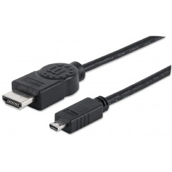 Mini HDMI Male to HDMI Male  Shielded  Black  1.8 m (6 ft.)