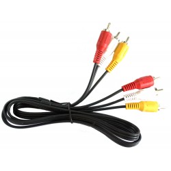 Pro  Signal (AV02497)) AV Cable 3x Phono (RCA) Plug to 3x Phono (RCA) Plug, 1.5 m, Black