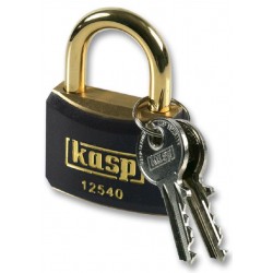 Kasp Security (K12440BLAA1) Brass Padlock with a Black Plastic Coating
