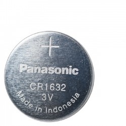 Coin Battery, 3 V, 1632 Lithium Manganese Dioxide, 25 mAh,